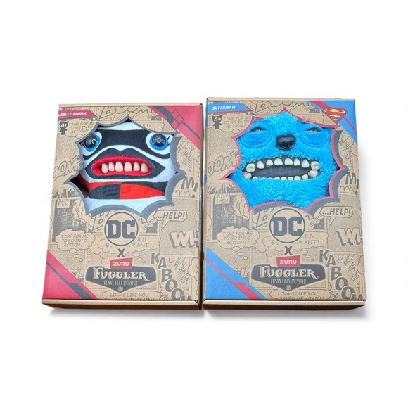 ZURU Fuggler DC Superhero Complete Set Batman Superman Joker Harley Quinn - Picture 2 of 5